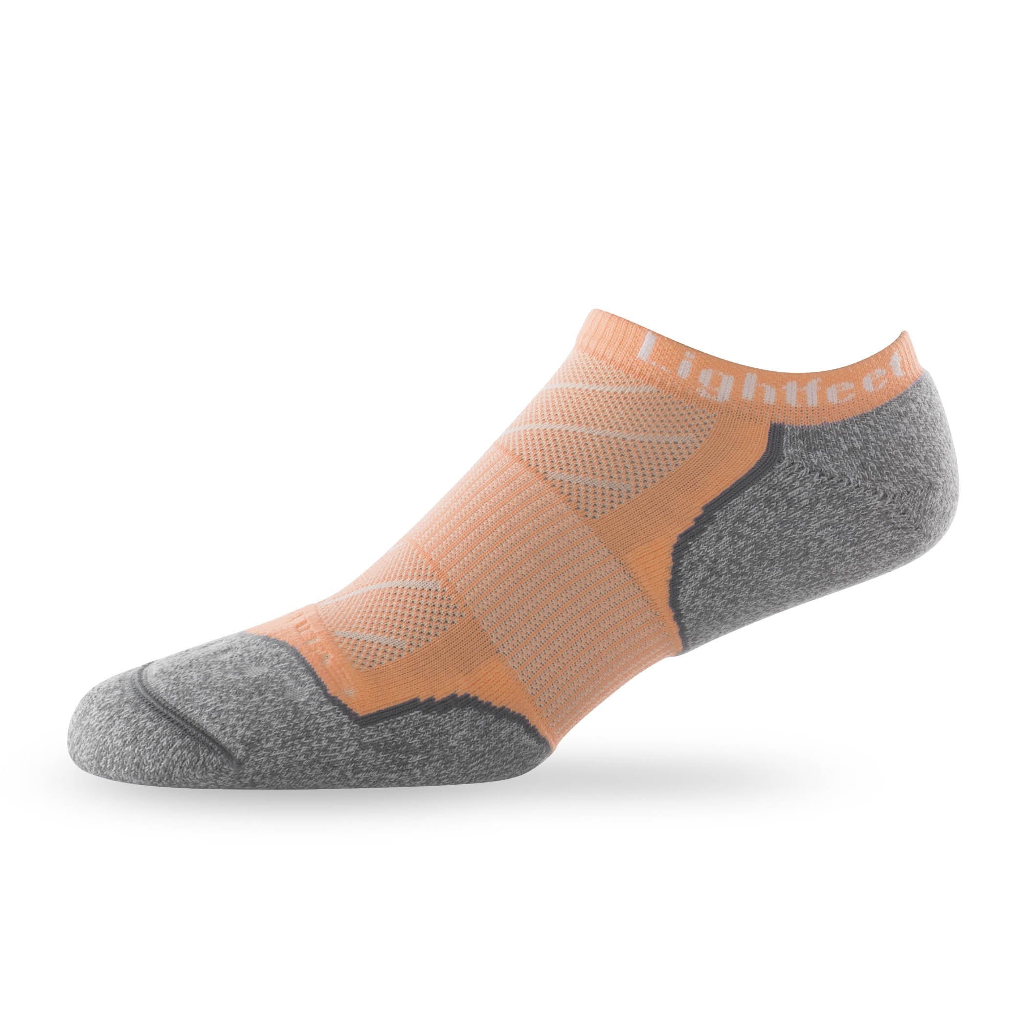 Side view of Lightfeet Evolution Peach Mini Performance Running Sock