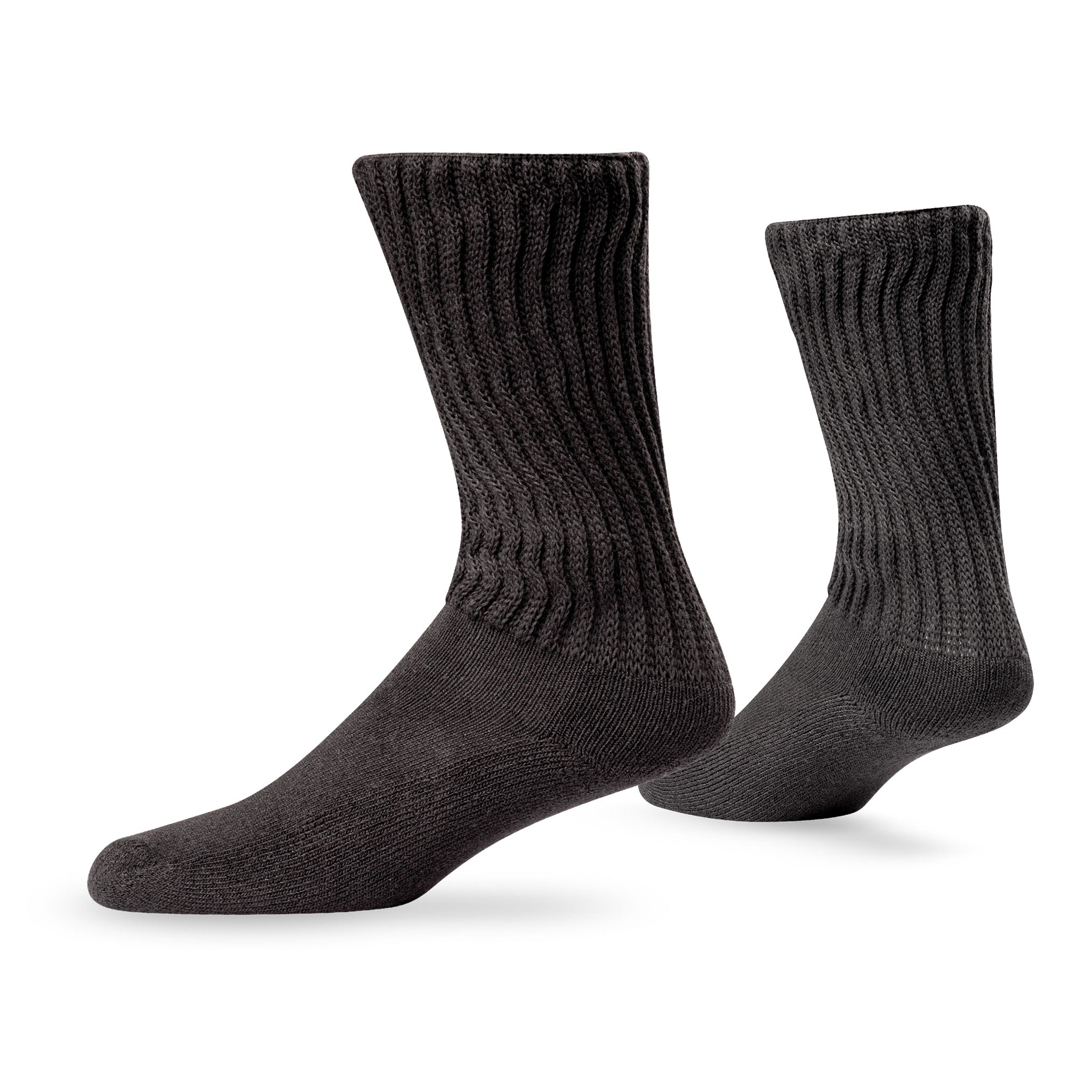 Pair of Lightfeet Diabetes Black Crew Socks