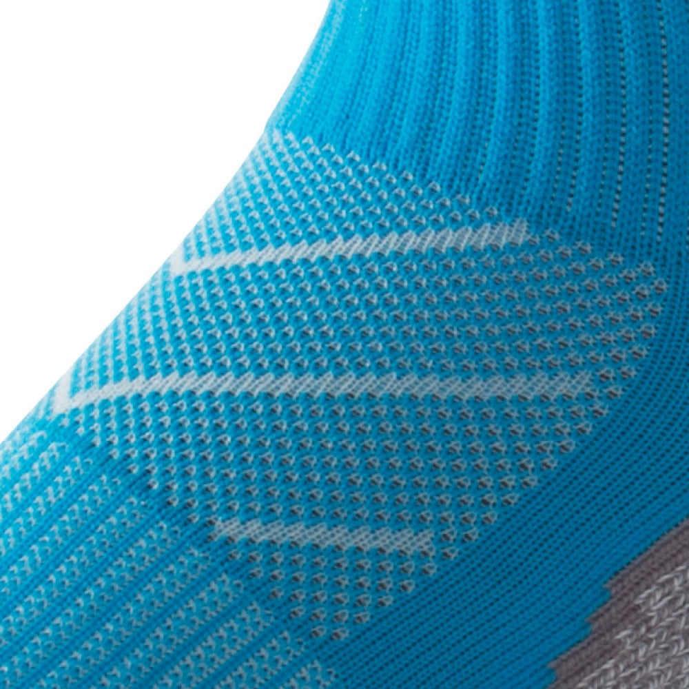 Close up view of mesh on Lightfeet Evolution Aqua Mini Crew Performance Sock