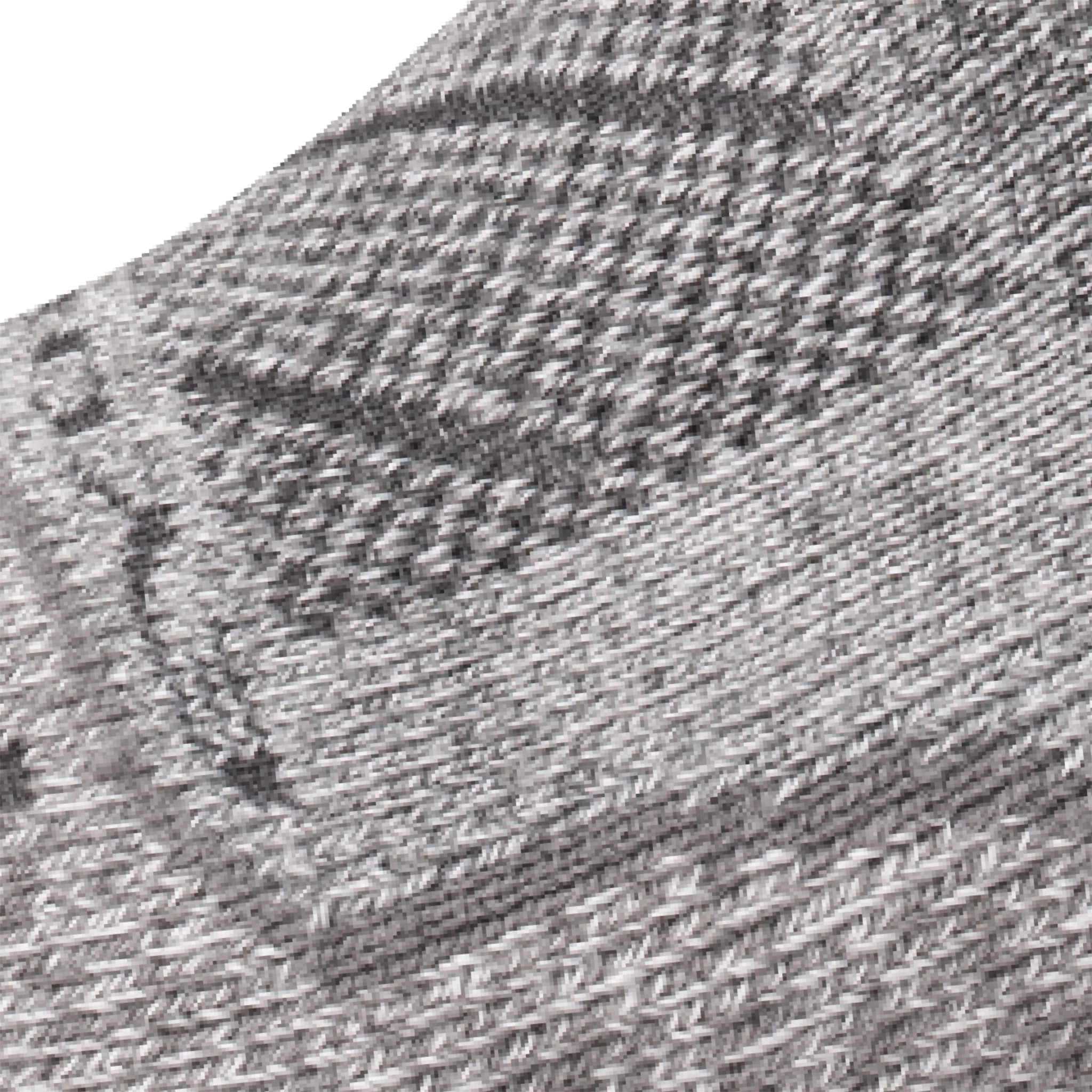 Close up view of mesh on Lightfeet Trail Light Grey Mini Crew Performance Running Sock