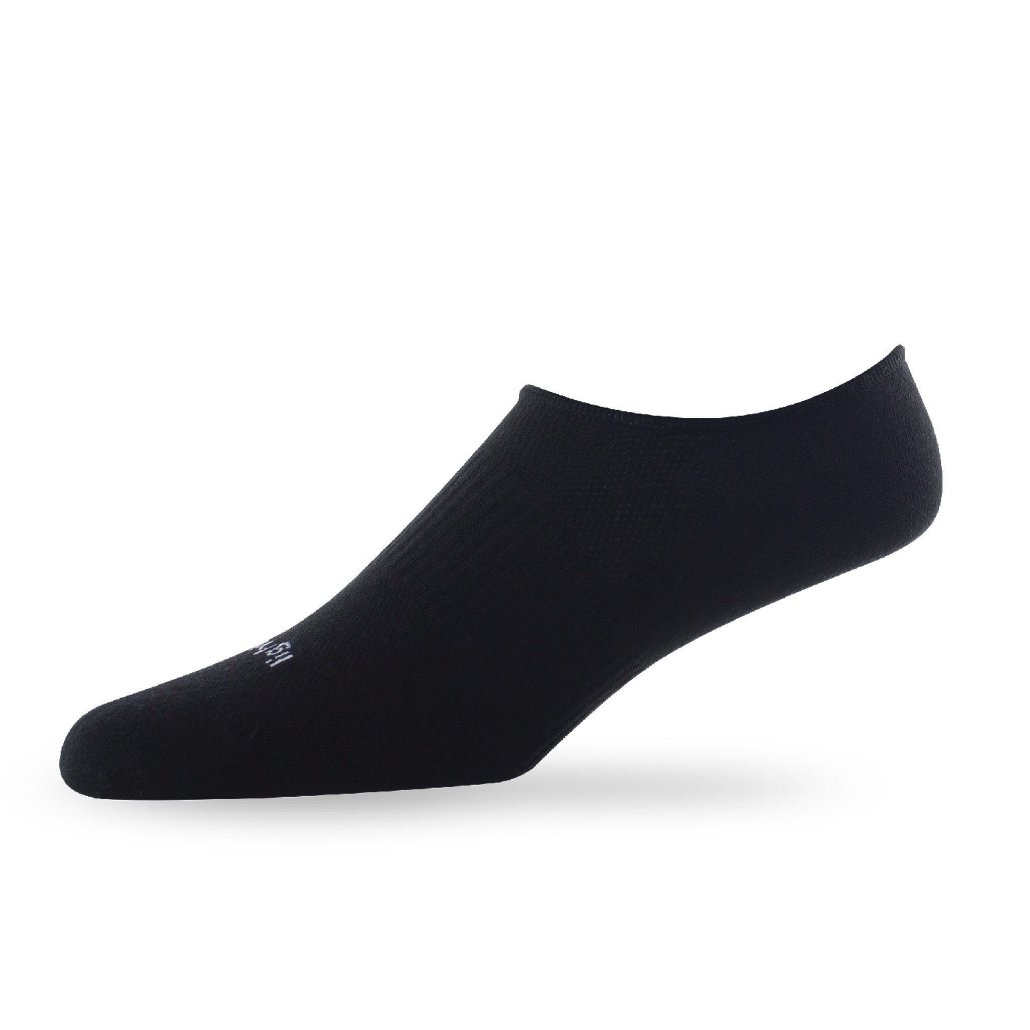 Side view of Lightfeet Invisible Black No Show Sock