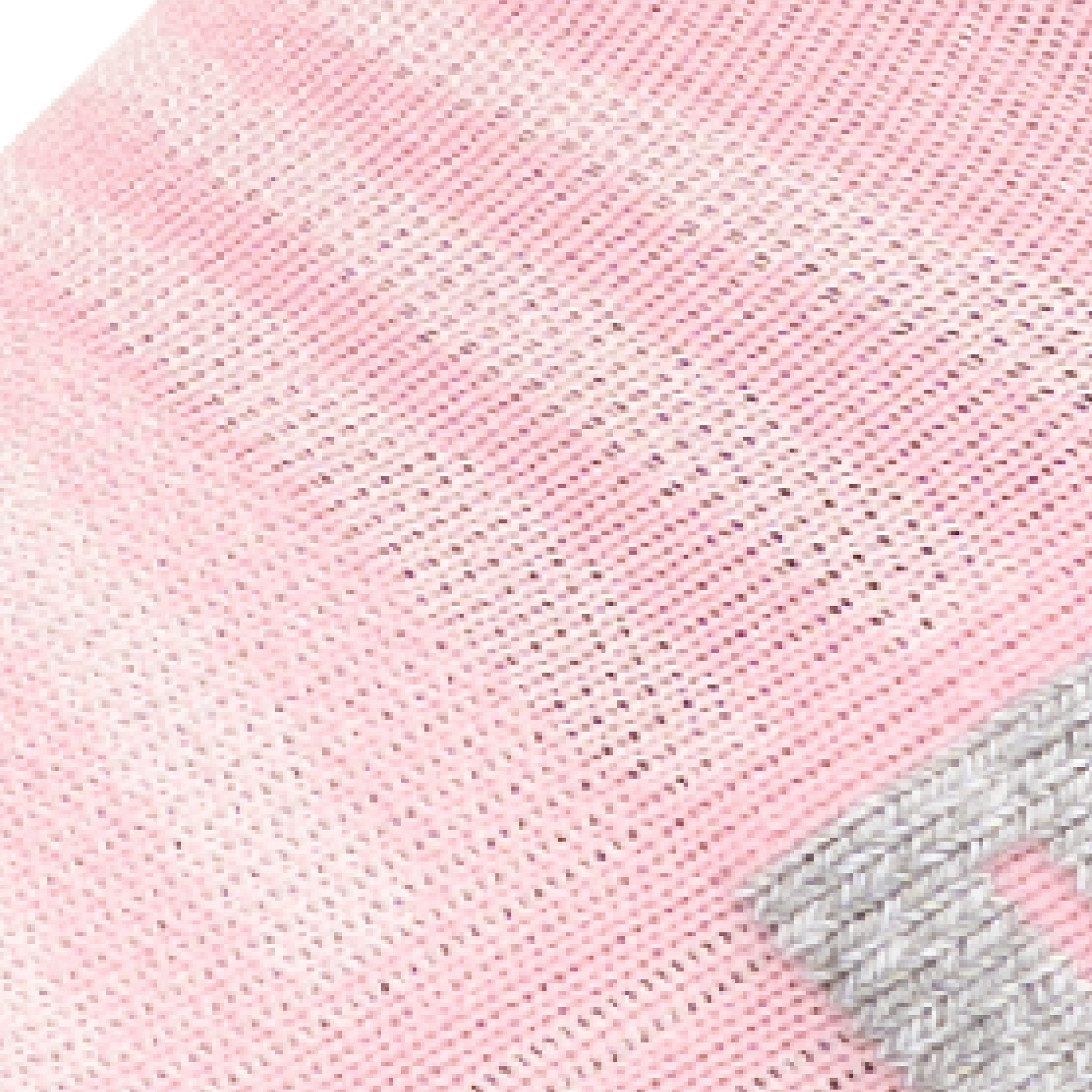 Close up view of mesh on Lightfeet Performance Soft Pink Half Crew Sock #colour_soft-pink