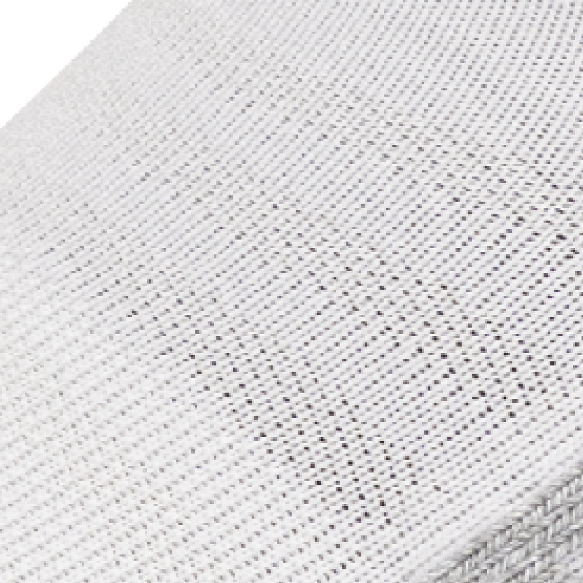 Close up view of mesh on Lightfeet Performance White Half Crew Sock