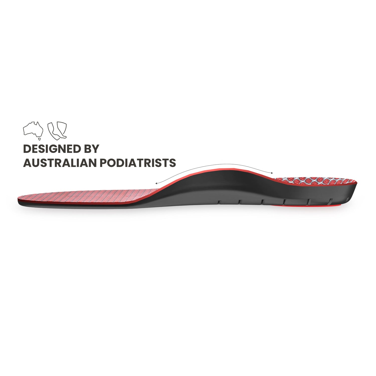 Medial view of Lightfeet Active Support Orthotic Insole