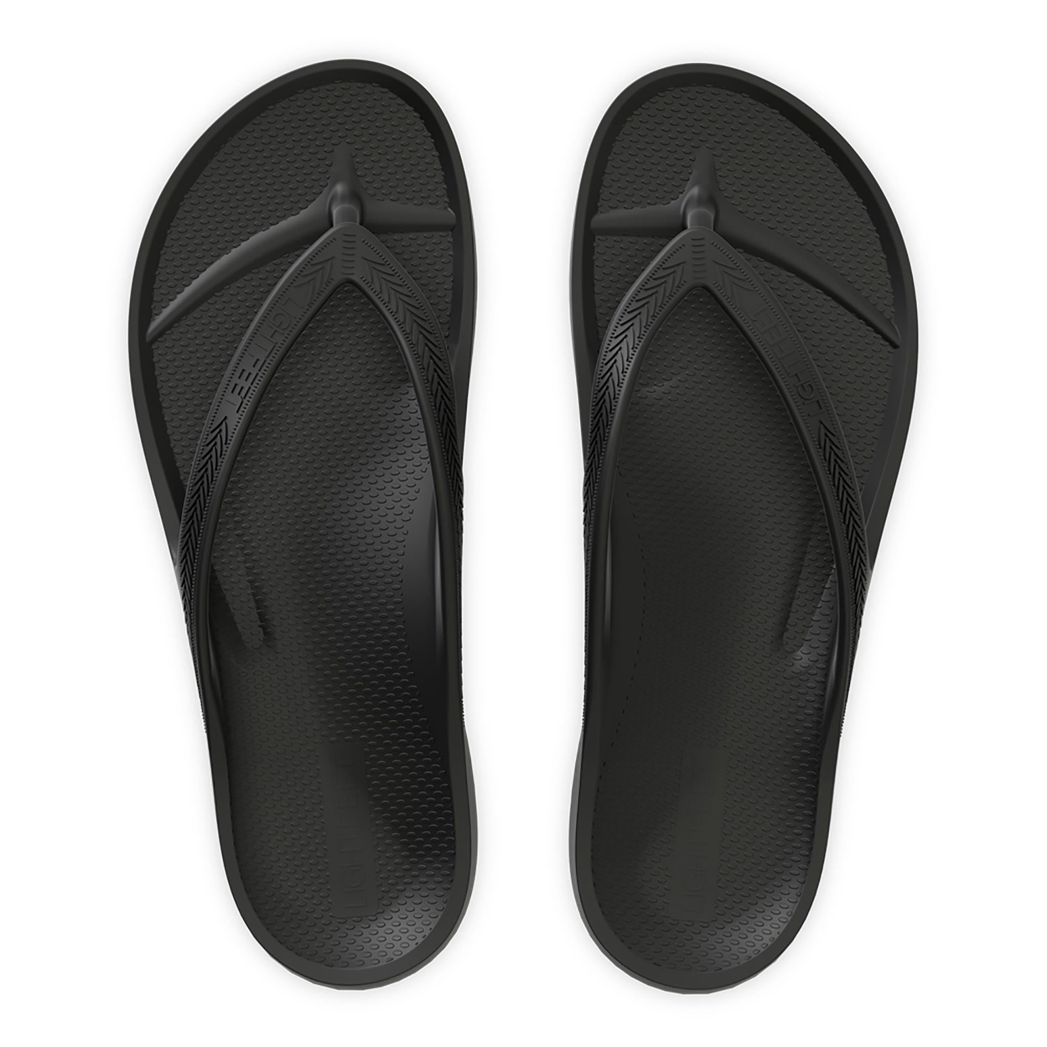 Black flip flops uk online