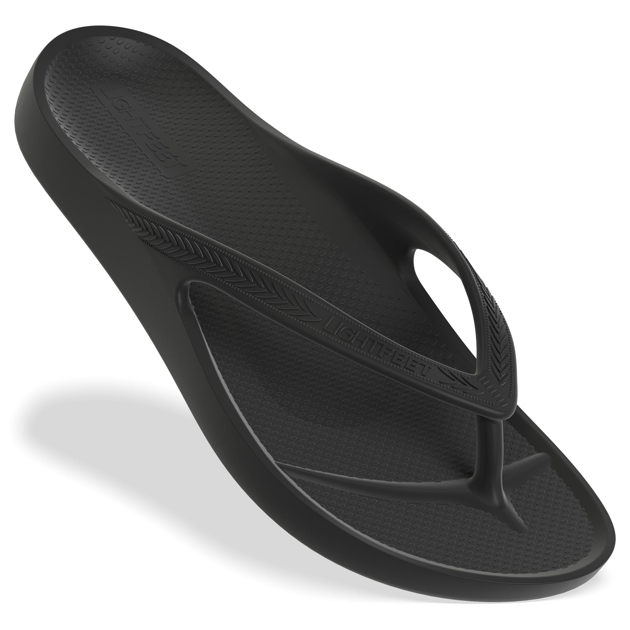 Lightfeet Arch Support Thong in Black