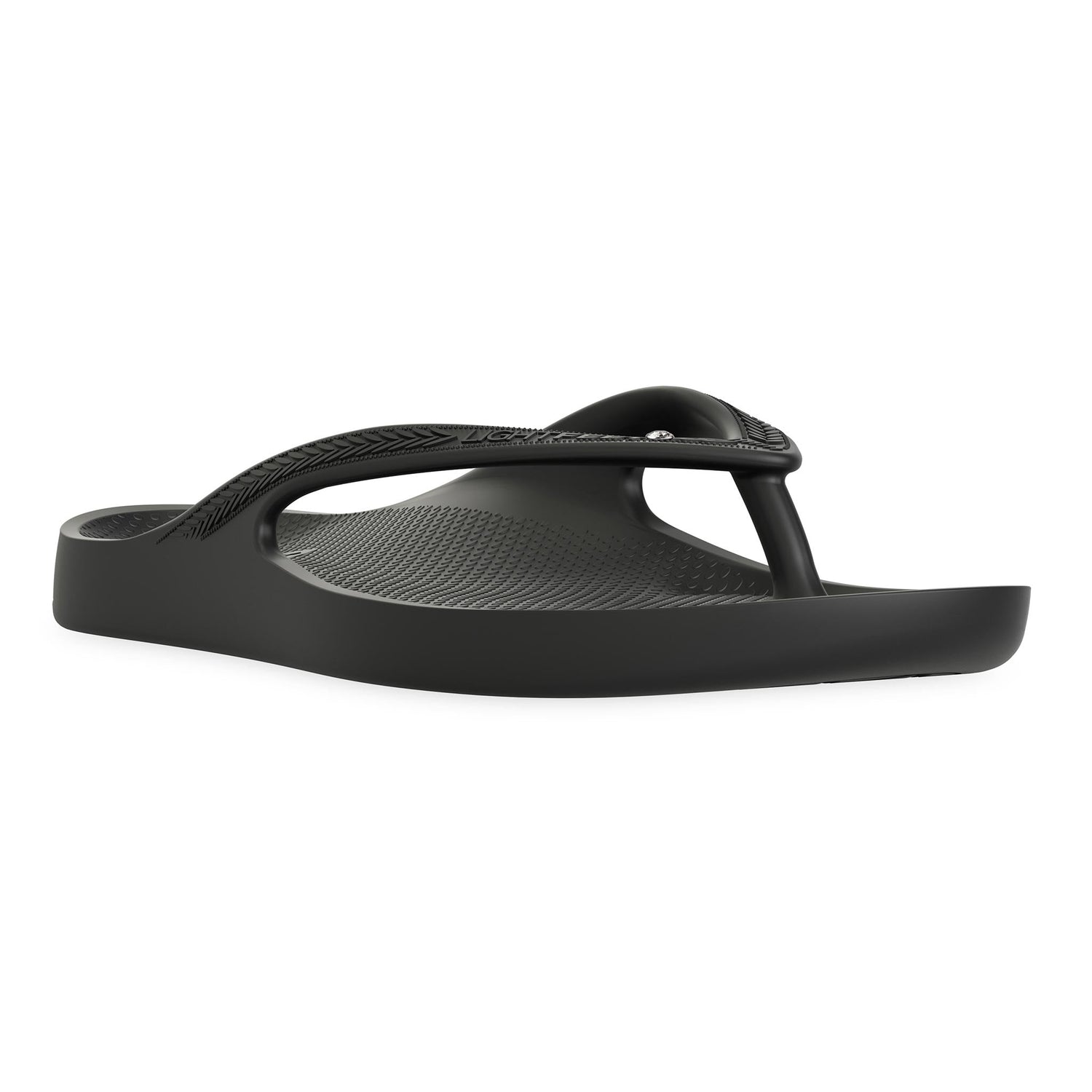 Lightfeet Arch Support Thong in Black with Diamante