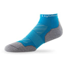 Side view of Lightfeet Evolution Aqua Mini Crew Performance Sock #colour_aqua