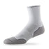 Side view of Lightfeet Evolution White Half Crew Performance Running Sock 