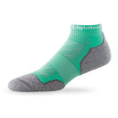 Side view of Lightfeet Evolution Mint Mini Crew Performance Running Sock #colour_mint