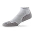 Side view of Lightfeet Evolution White Mini Crew Performance Running Sock 