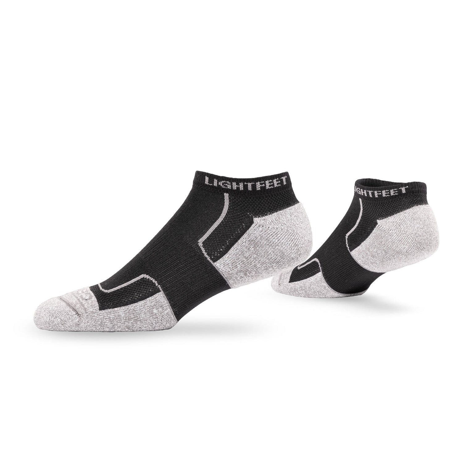 Pair of Lightfeet Genesis Kids Ankle Black Performance Sock 