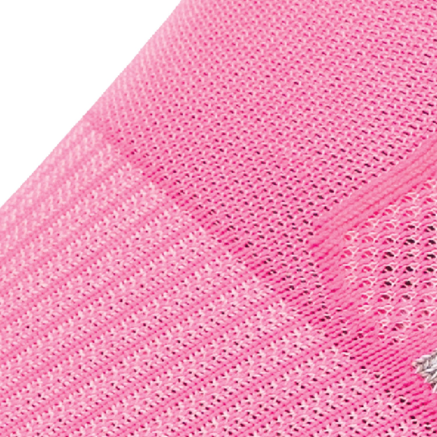 Close up view of mesh on Lightfeet Genesis Kids Ankle Pink Performance Sock 