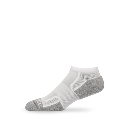 Side view of Lightfeet Genesis Kids Ankle White Performance Sock 