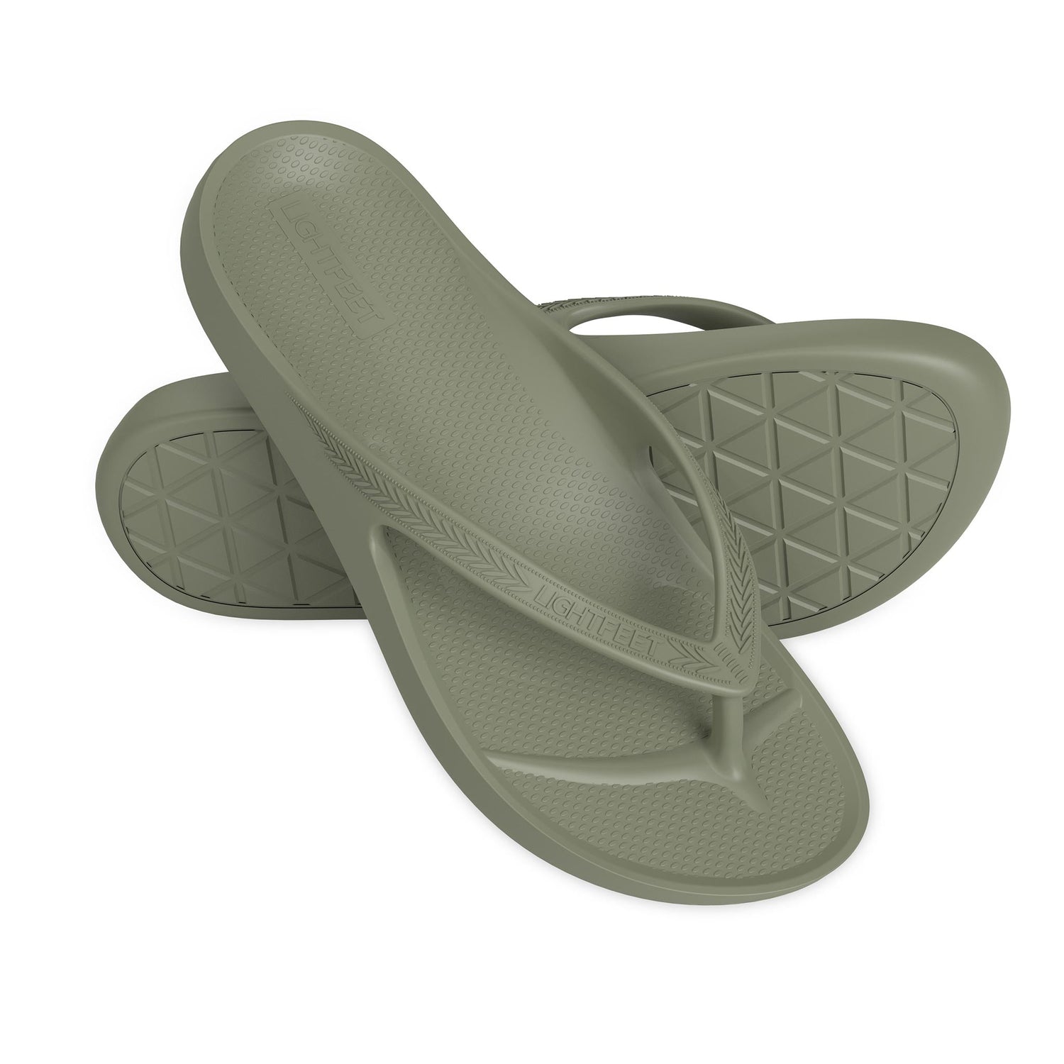 Lightfeet Arch Support Thongs in Khaki