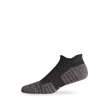Side view of Lightfeet Performance Black Ankle Sock 
