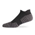 Side view of Lightfeet Performance Black Ankle Sock 