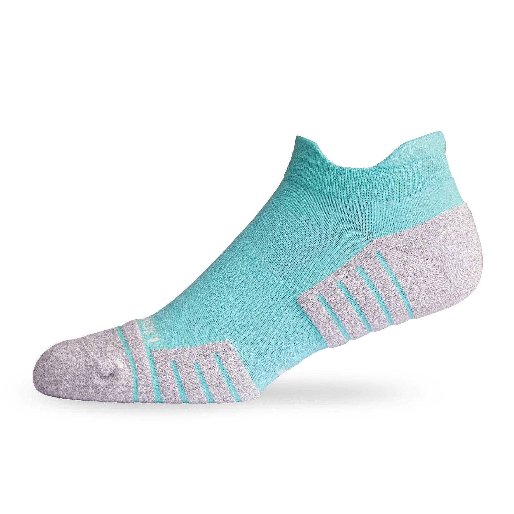 Side view of Lightfeet Performance Mint Ankle Sock 