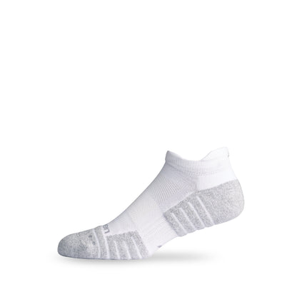 Side view of Lightfeet Performance White Ankle Sock 