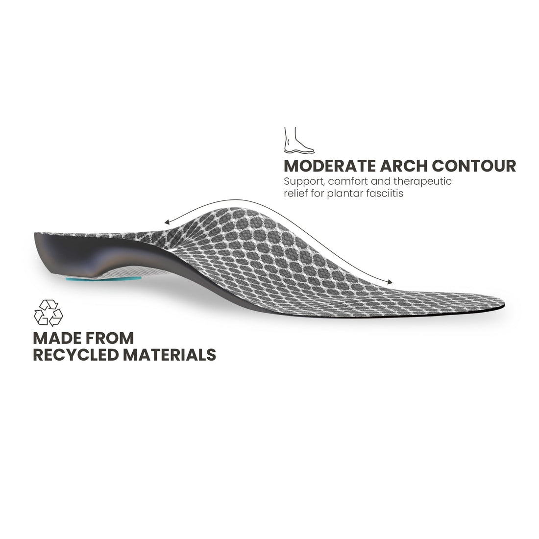 Front angle view of Lightfeet Plantar Fasciitis Orthotic Insole