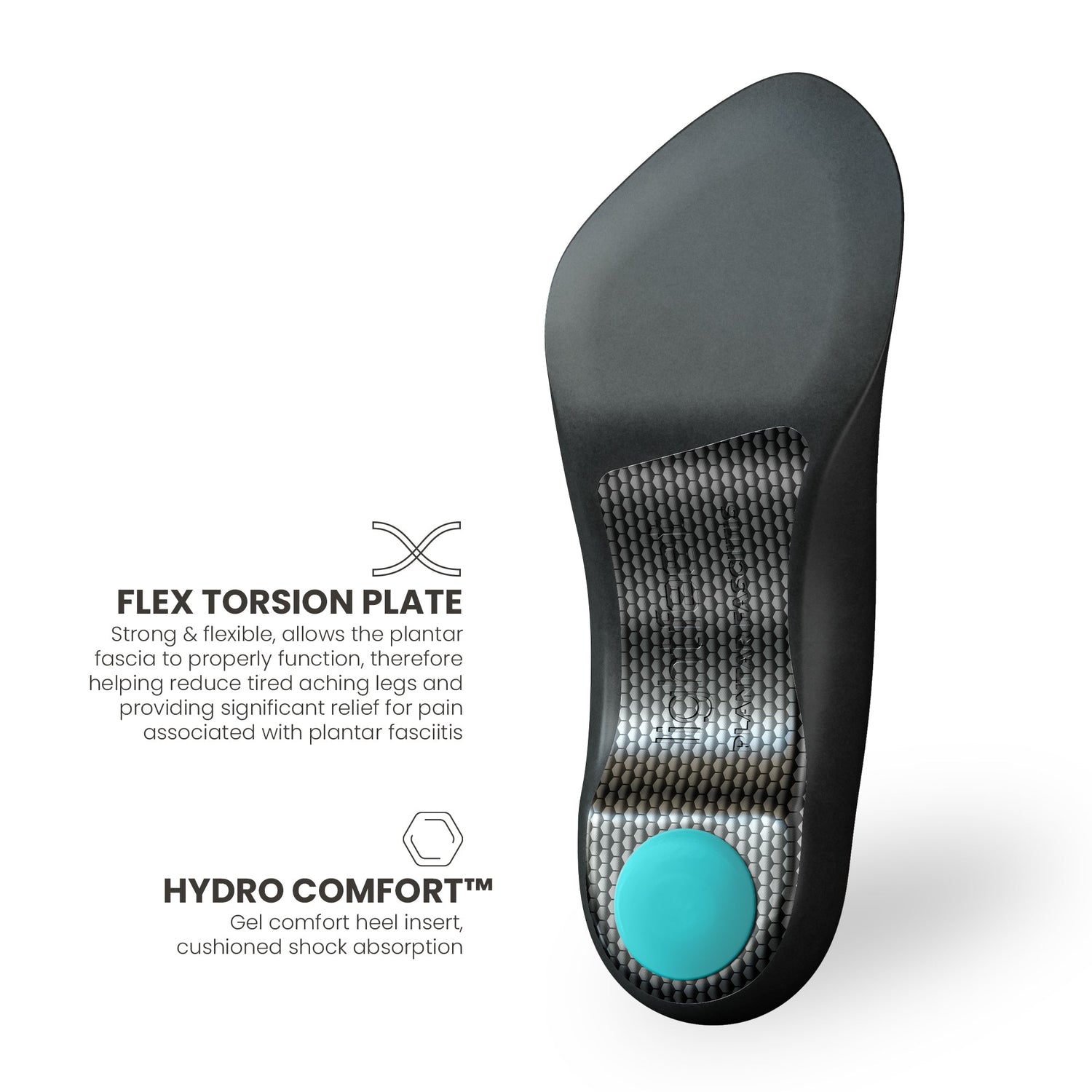 Bottom view of a Lightfeet Plantar Fasciitis Orthotic Insole