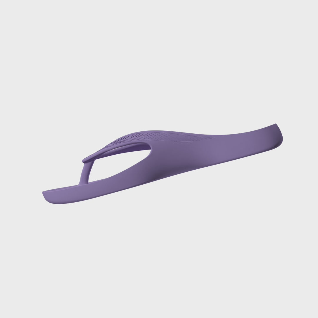 Lightfeet Arch Support Thong in Lavender roatting 360 degrees